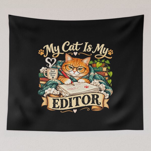 Artikelvorschau, Meine Katze ist mein Lektor – Humor entworfen und verkauft von Tammy Winand Arts.