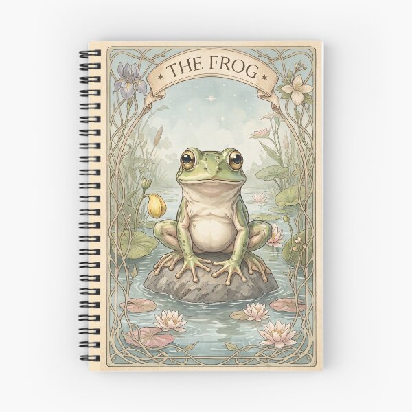 Item preview, Cute Frog Spirit Animal Art Nouveau designed and sold by Lady-K-.