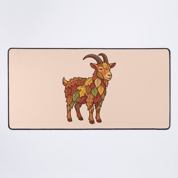 Item preview, Goat in fall outfit - Autumn vibes, seasonal leaves - Autumn design animals designed and sold by ParadoxParadox.