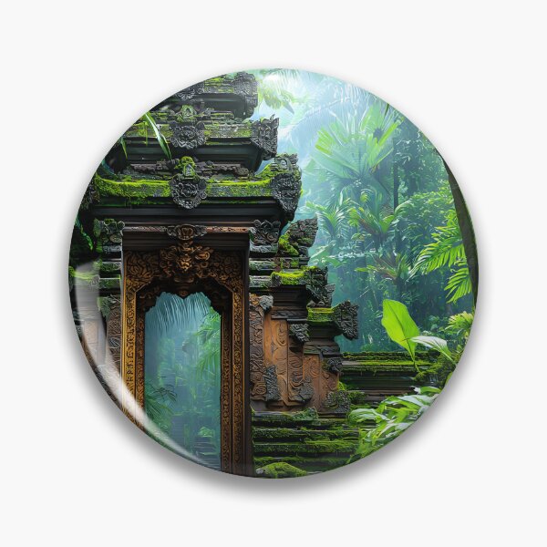 Item preview, Mysterious Ancient Temple in Lush Tropical Jungle designed and sold by Artessie.