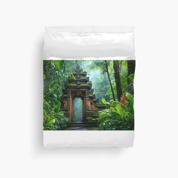 Item preview, Mysterious Ancient Temple in Lush Tropical Jungle designed and sold by Artessie.
