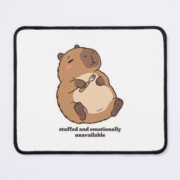 Item preview, Stuffed Capybara in a Thanksgiving Food Coma designed and sold by OuqCreations.