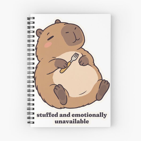 Item preview, Stuffed Capybara in a Thanksgiving Food Coma designed and sold by OuqCreations.