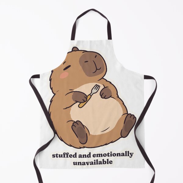 Item preview, Stuffed Capybara in a Thanksgiving Food Coma designed and sold by OuqCreations.