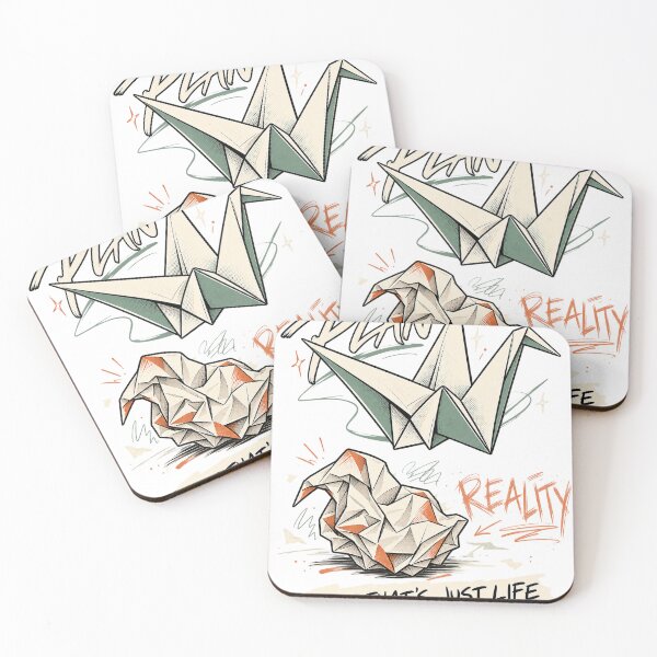 Item preview, Plan vs Reality Origami Crane Funny T-Shirt Design designed and sold by KIDEnia.