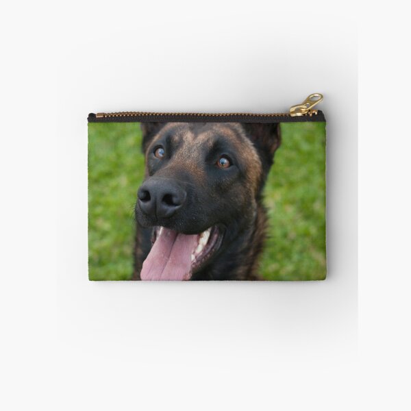 Artikelvorschau, Nahaufnahme eines lächelnden belgischen Schäferhundes entworfen und verkauft von VanGaldo.