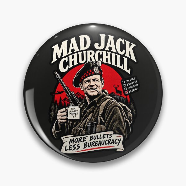 Item preview, Mad Jack Churchill – British Commando WWII Vintage Military Design designed and sold by Marginalia Workshop.