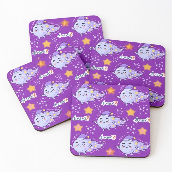 Item preview, Kawaii Dreamy Shooting Stars Purple Pattern designed and sold by Azurart2.