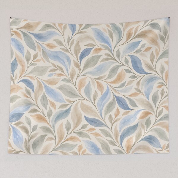 Artikelvorschau, Blue Botanical Leaves – Soft Watercolor Pattern entworfen und verkauft von HO•Designs.