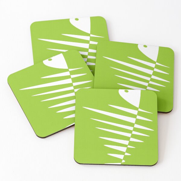 Item preview, Cute Green Fishbone Abstract Minimalist Illustration designed and sold by Vivid Illusions.