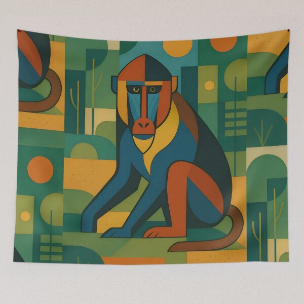 Item preview, Mandrill Illustration – Majestic Wildlife Portrait designed and sold by GalleryKauffeld.
