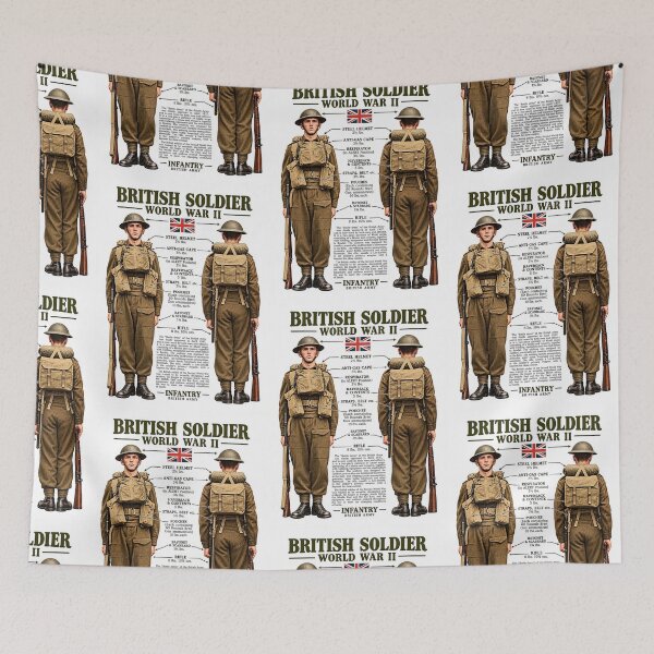 Item preview, British Soldier – World War II Vintage Military Infantry Design designed and sold by Marginalia Workshop.