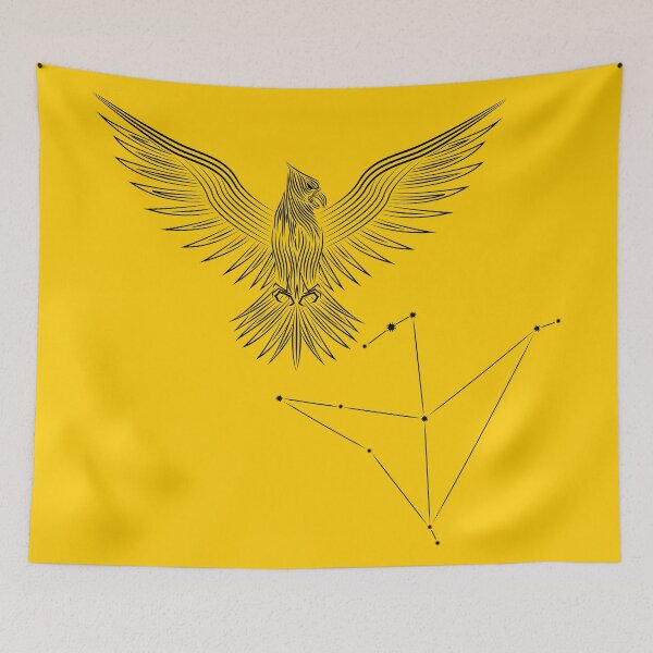 Aperçu de l'œuvre Constellation de l'Aigle Aquila, dessin minimaliste en noir créée et vendue par JAMerArc.