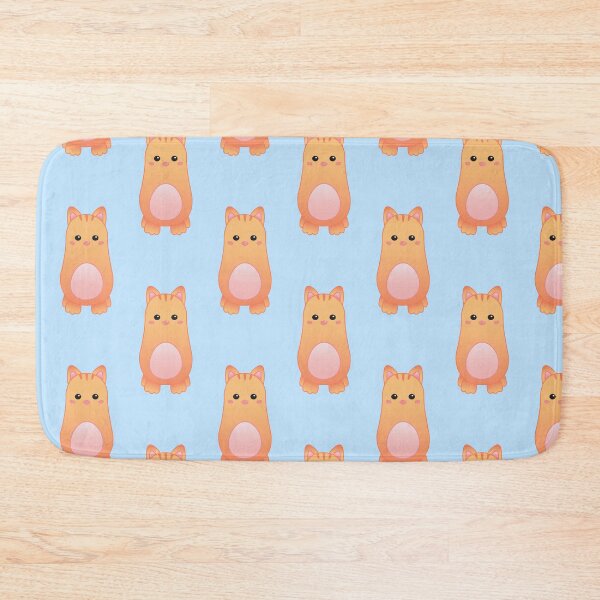 Item preview, Pattern of Kawaii Orange Cat - Baby Blue Edition designed and sold by Agamaji.