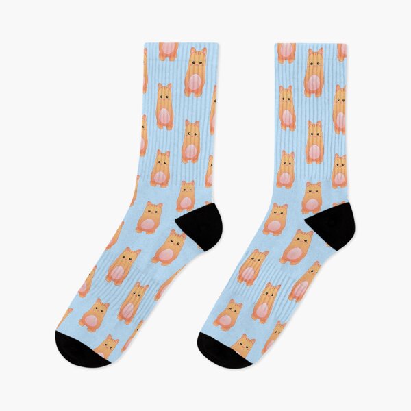 Item preview, Pattern of Kawaii Orange Cat - Baby Blue Edition designed and sold by Agamaji.