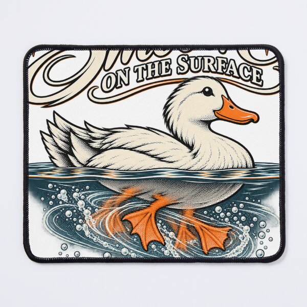 Item preview, Smooth On The Surface Just Keep Paddling Duck T-Shirt Design designed and sold by KIDEnia.