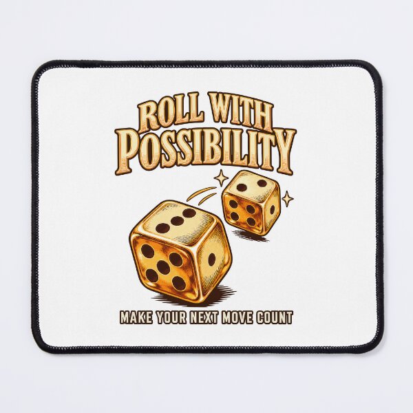 Item preview, Roll With Possibility Vintage Dice Illustration designed and sold by sasaPRO.