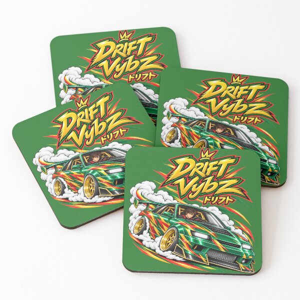 Item preview, Drift Vybz – Anime Drift Car in Red, Gold & Green designed and sold by digitalbob60.