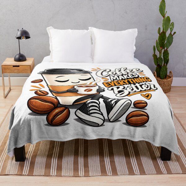 Item preview, El café lo mejora todo: un regalo adorable para los amantes de las tazas de café con personajes. designed and sold by HSE1.
