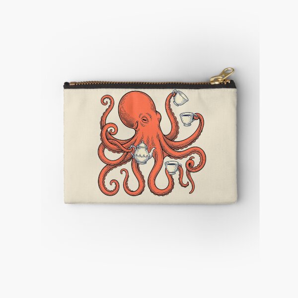 Item preview, Vintage Engraving Octopus Tea Party designed and sold by Rariks.