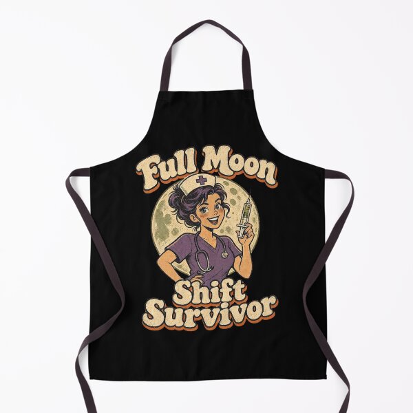 Item preview, Retro Full Moon Night Shift - Nurse Humor designed and sold by Graphic Vibe Designs.
