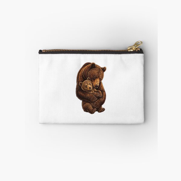 Aperçu de l'œuvre Mama Bear Hug - Sweet Wildlife Bear Cub Tee créée et vendue par KERK Art and Design.