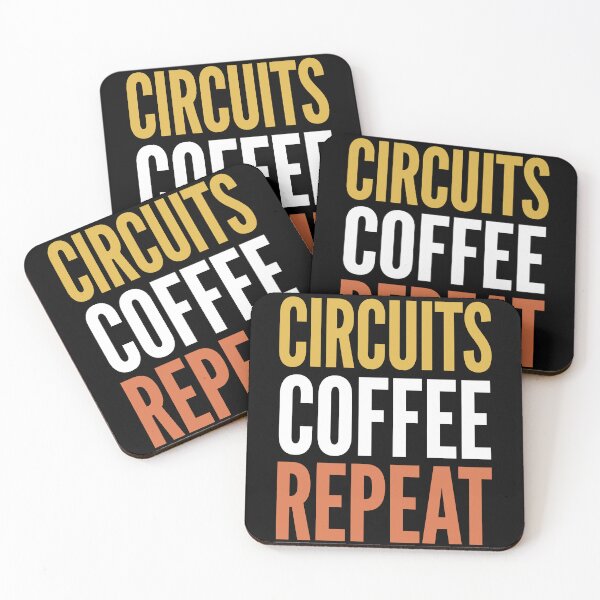 Item preview, Circuits Coffee Repeat Typography designed and sold by PrintivoraHub.