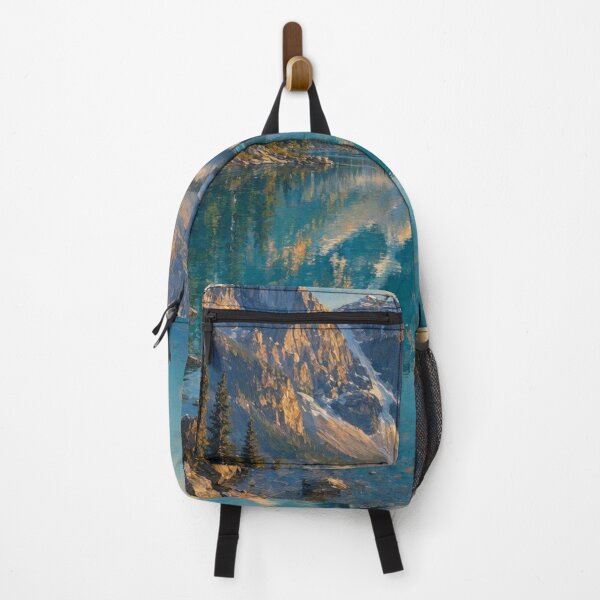 Item preview, Banff Mountain Reflection - Turquoise Alpine Lake Oil Painting designed and sold by ShieldRockPrints.