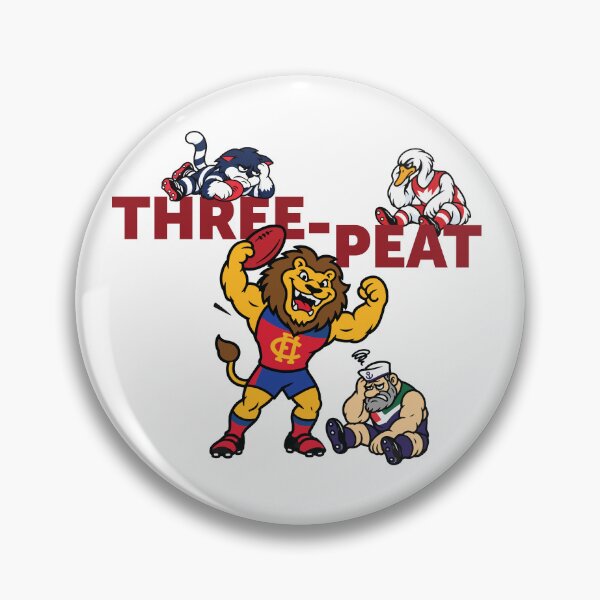 Item preview, BRISBANE THREE-PEAT (Retro Mascots) designed and sold by chimney001.