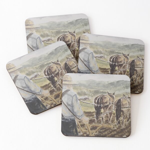 Item preview, Arando con mulas en Pawpaw designed and sold by Janie Farist Watercolor.