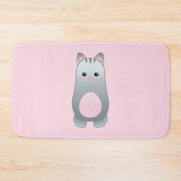 Item preview, Kawaii Gray Cat - Baby Pink Edition designed and sold by Agamaji.