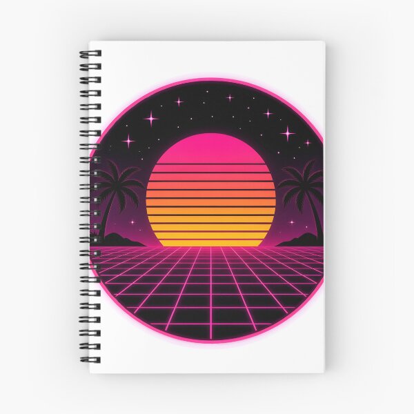 Item preview, Retro Synthwave Sunset with Palm Trees designed and sold by OddLittleGoods.