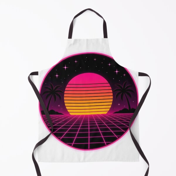 Item preview, Retro Synthwave Sunset with Palm Trees designed and sold by OddLittleGoods.
