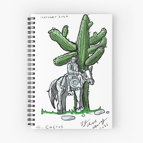 Item preview, Day 4 Cactus Inktober 2026 designed and sold by Christopher Geary.