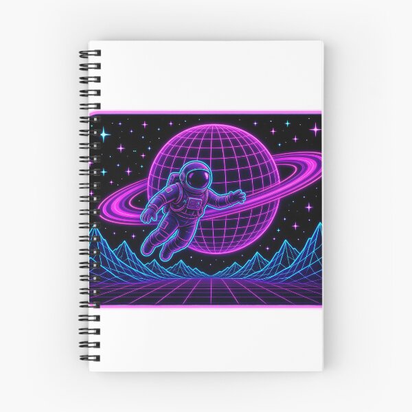 Item preview, Synthwave Astronaut in Neon Space designed and sold by OddLittleGoods.