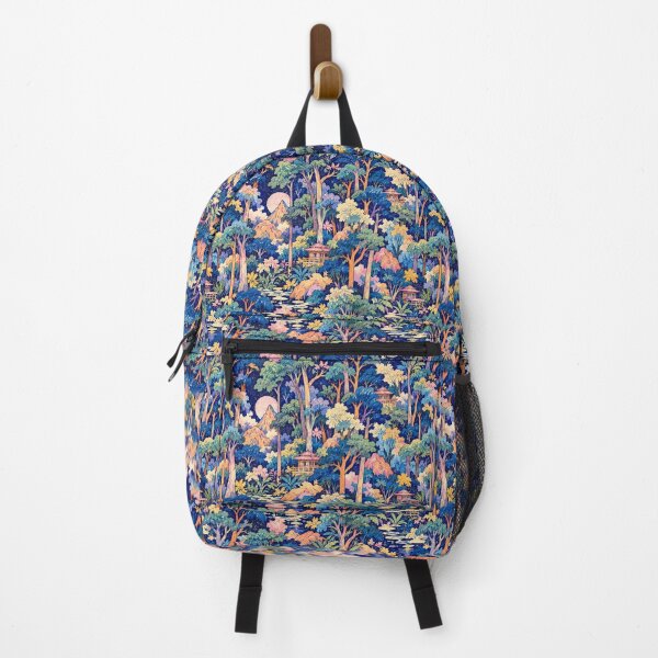 Item preview, Hidden Moonlit Pavilion – Enchanted East Asian Forest Pattern designed and sold by Bodique.