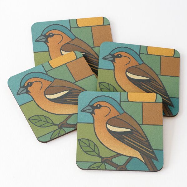 Item preview, Finch - a Geometric illustration of a bird designed and sold by GalleryKauffeld.