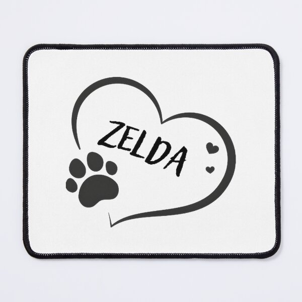 Item preview, Zelda Pet Name Heart Design with Paw Print - Perfect Gift for Dog and Cat Lovers designed and sold by zinzin07.