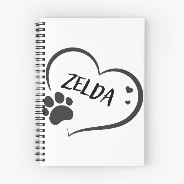 Item preview, Zelda Pet Name Heart Design with Paw Print - Perfect Gift for Dog and Cat Lovers designed and sold by zinzin07.