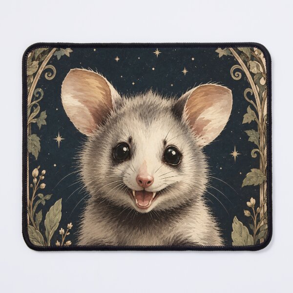 Item preview, Adorable Baby Opossum- Botanical Art Nouveau Watercolor designed and sold by Lady-K-.