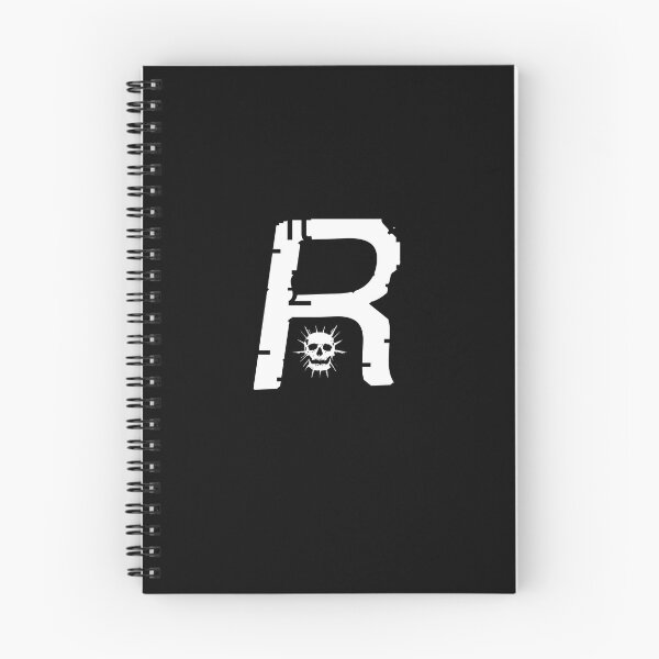 Item preview, FRX Letter R – Glitch Spiked Skull Monogram Streetwear Design designed and sold by FRXSY.