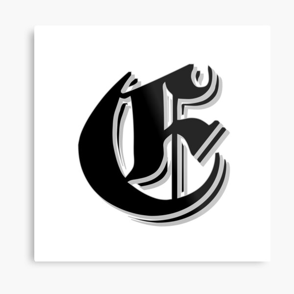 "Fifth Letter" (Olde English) Metal Print
