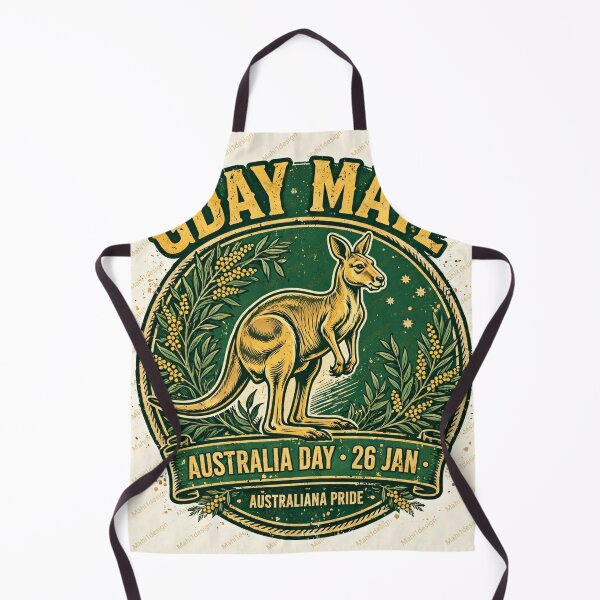 Artikelvorschau, Hallo Kumpel Retro-Känguru Australien Vintage Aussie Pride entworfen und verkauft von mahi1design.