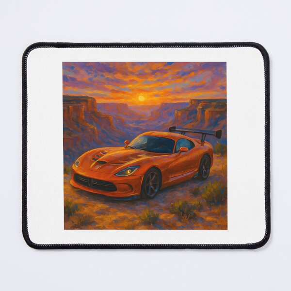 Item preview, Sports Car Silhouette Against Fiery Desert Sky Colorful Sunset Scene designed and sold by winston213.