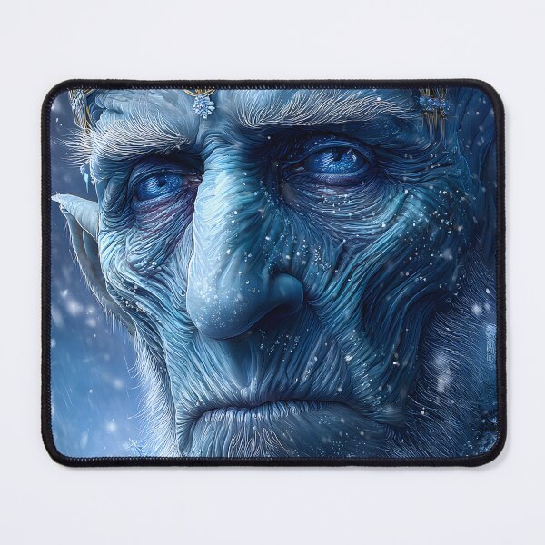 Item preview, Majestic Ice King with a Crown in a Snowy Landscape designed and sold by Artessie.