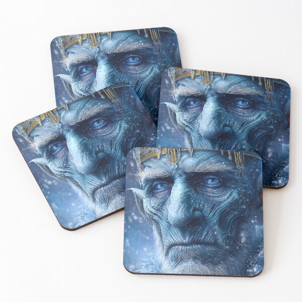Item preview, Majestic Ice King with a Crown in a Snowy Landscape designed and sold by Artessie.