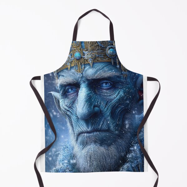 Item preview, Majestic Ice King with a Crown in a Snowy Landscape designed and sold by Artessie.