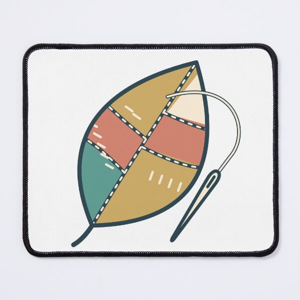 Item preview, Visible Mending Patchwork Leaf and Needle designed and sold by EcomGenius.
