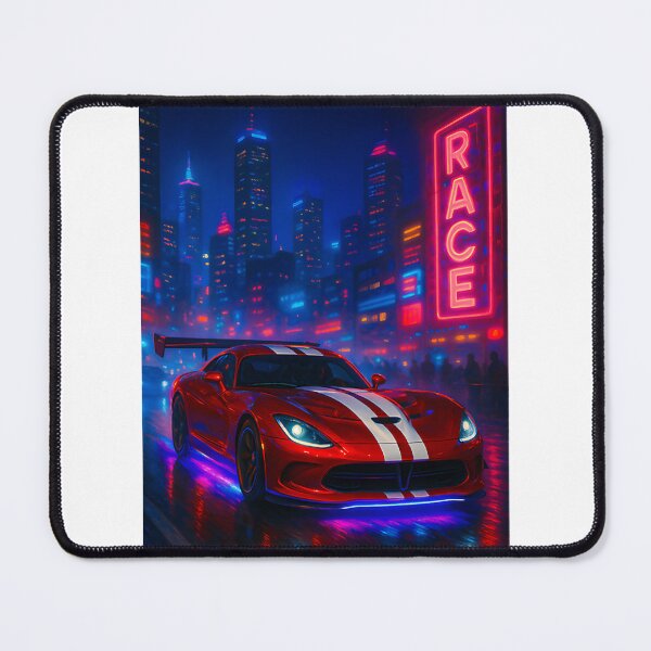 Item preview, Retro Futuristic Coupe Racing Through Vibrant Neon Techno City Rainstorm designed and sold by winston213.