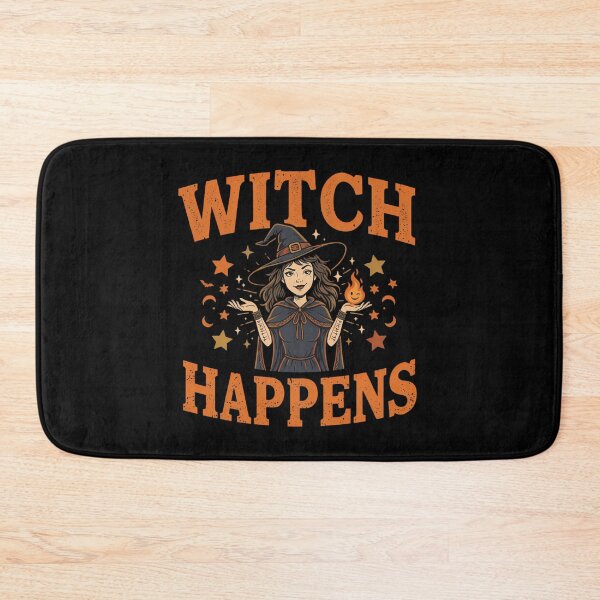Aperçu de l'œuvre Witch Happens - Funny Halloween Witchy Pun Humor créée et vendue par Lucid Dream Pixel.